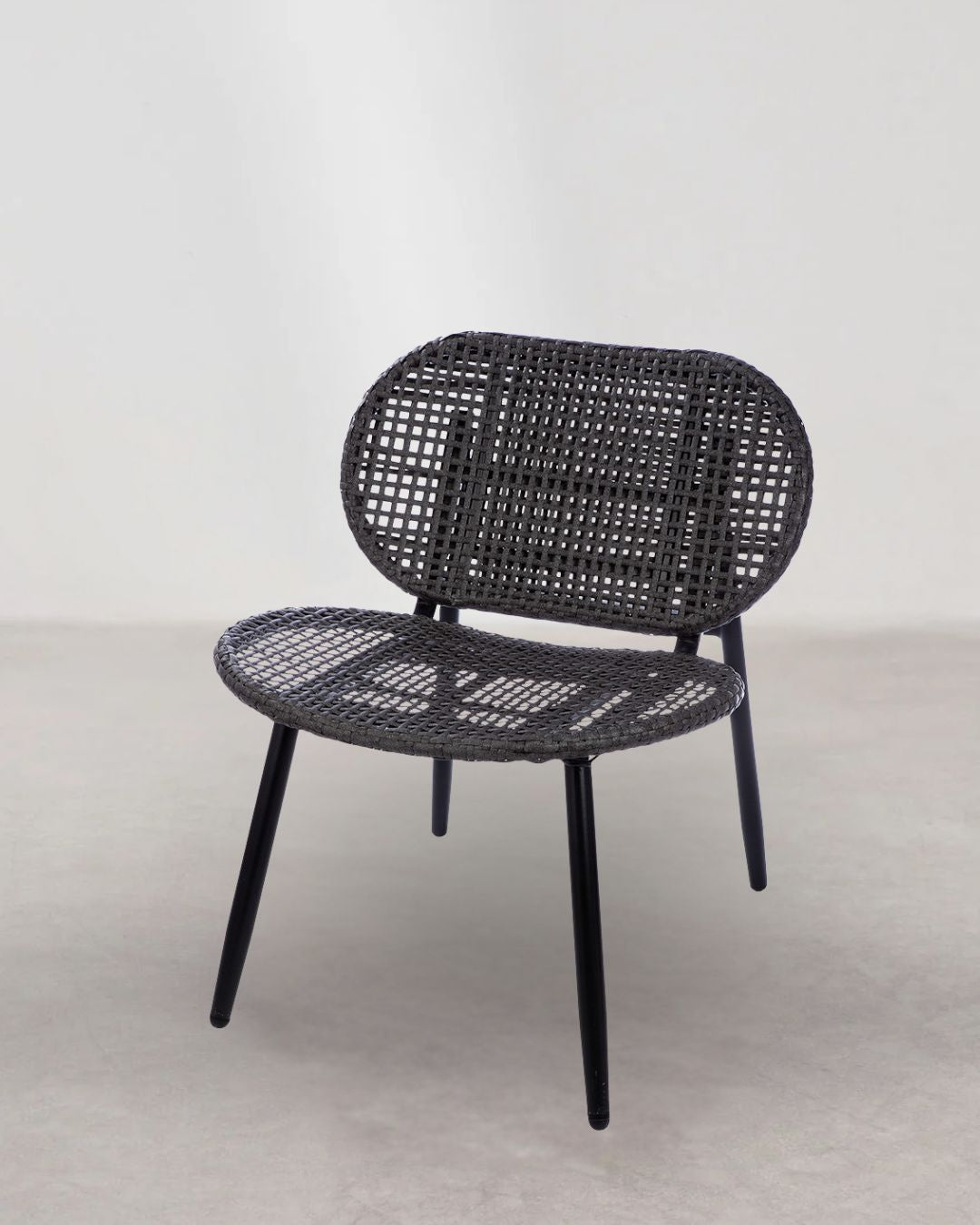 3-tlg. Loungeset – Stühle, Bank & Tisch mit Glasplatte