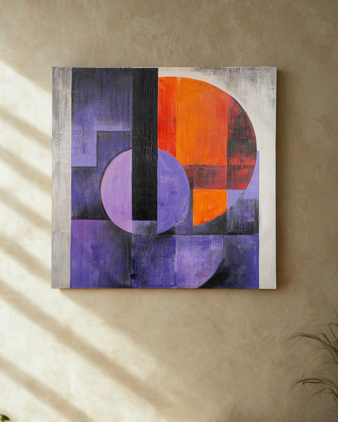 Modernes Wandbild, handbemalt, strukturierte Oberfläche