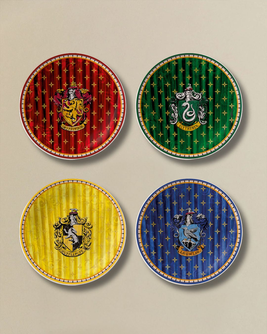 Harry Potter Teller Set Hogwarts Häuser Porzellan