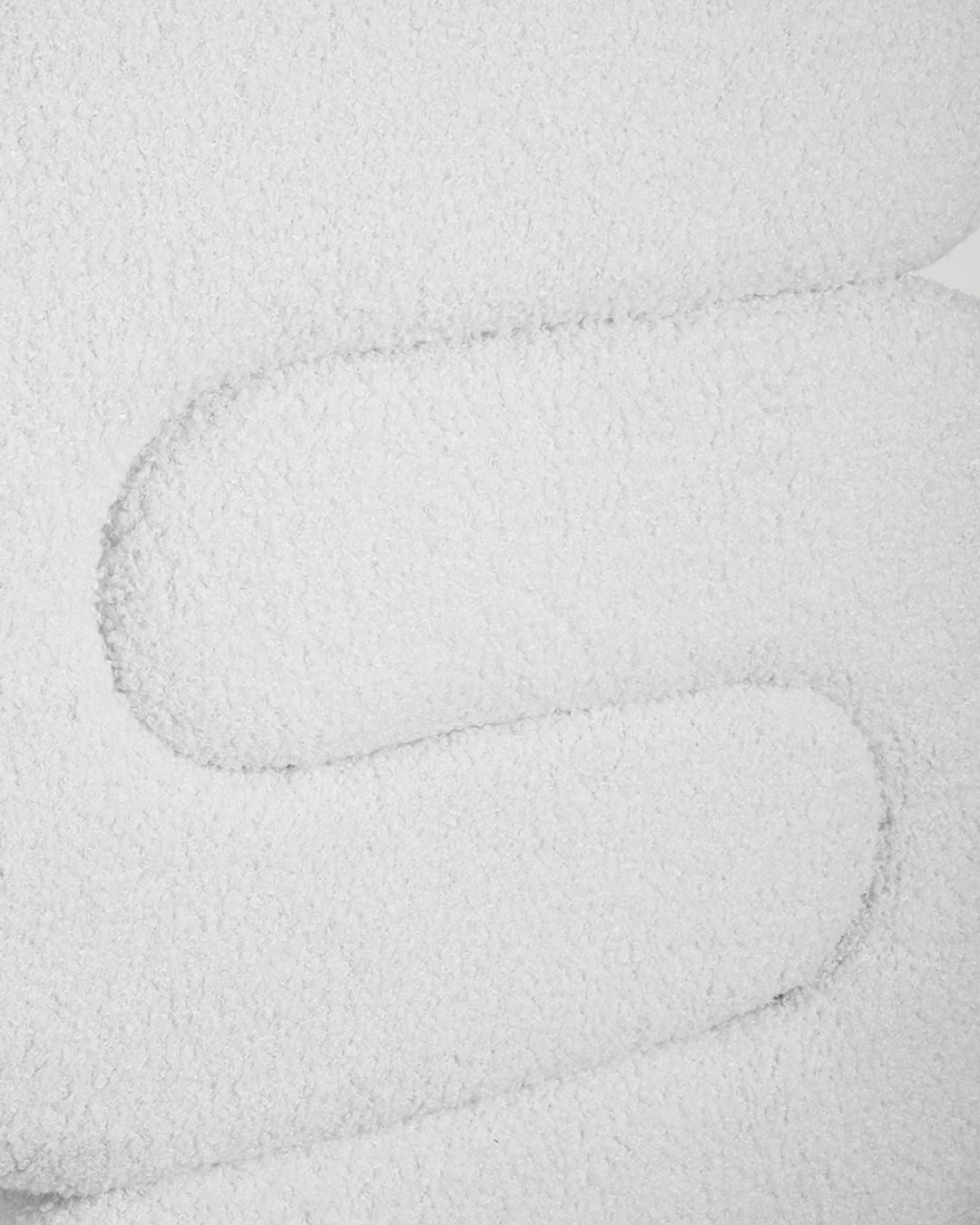 Moderner weißer Hocker – Seitenansicht