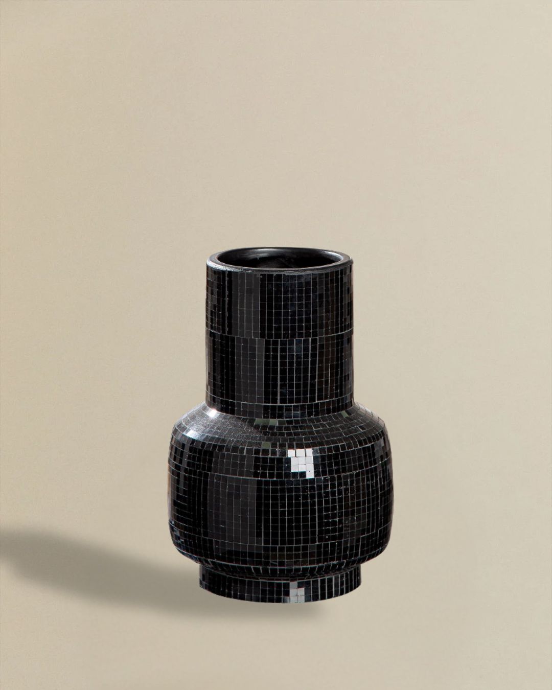 2er-Set Halsvase aus Keramik, Schwarz – Handgefertigte Eleganz