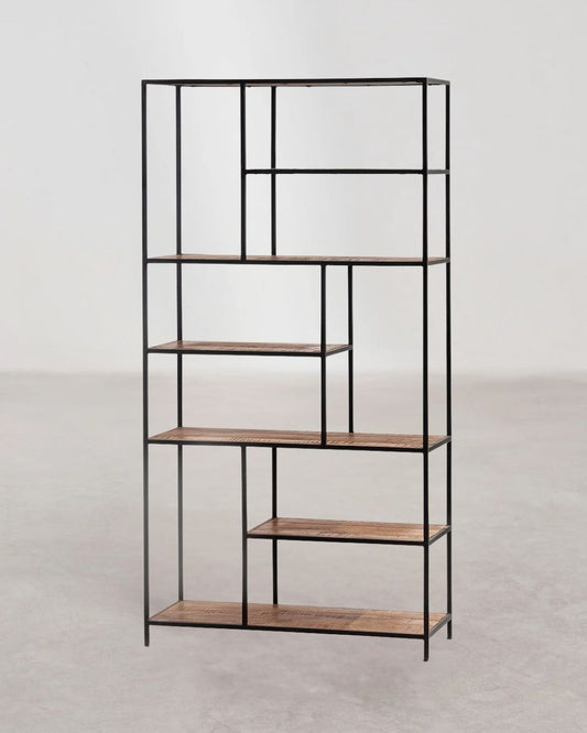 Industrielles Metallregal „Seville“ in Braun mit robustem Design.