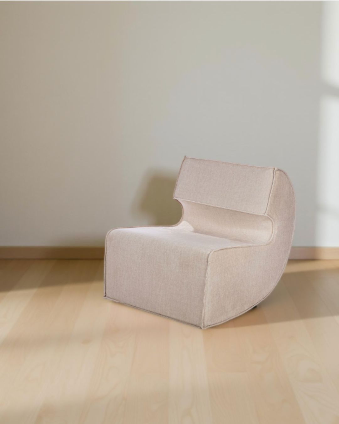 "Nobra" Sessel aus Stoff - Beige