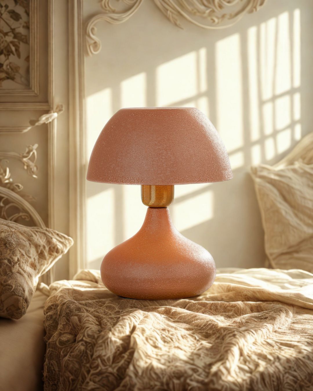 Tischlampe Avanti aus Eisen, rostbraun mit goldfarbenem Akzent, 23,5 cm