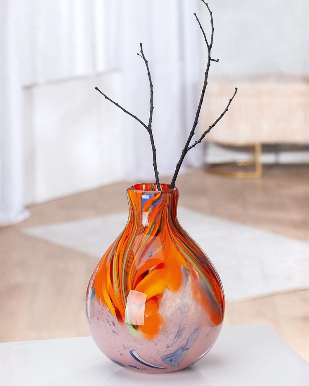 Gefärbte Glasvase, Wohnaccessoire