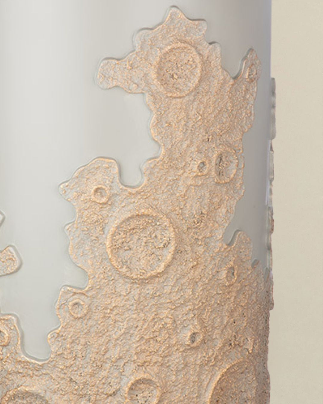 Design Pflanzgefäß Fiberglas beige grau